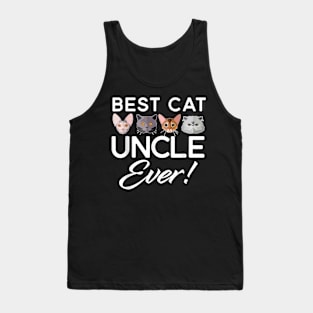 Best Cat Uncle Ever Matching Family Kitty Tank Top